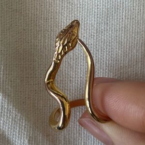 Gas Bijoux Gold Plated Snake Ring sz 6